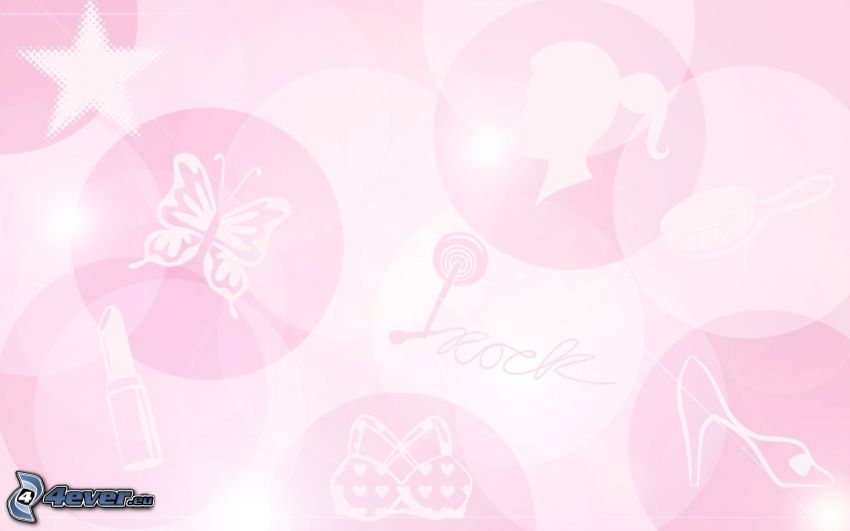 rosa Hintergrund, Schmetterling, Mädchen