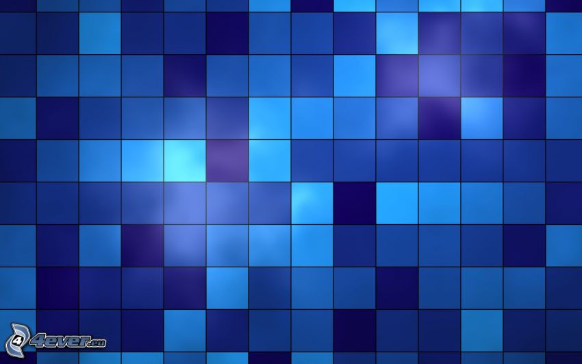 Würfel, blauer Hintergrund