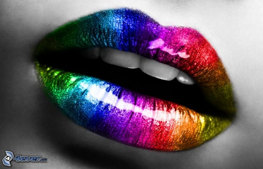 Farbige Lippen