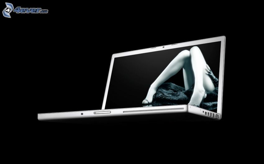 MacBook, sexy Beine