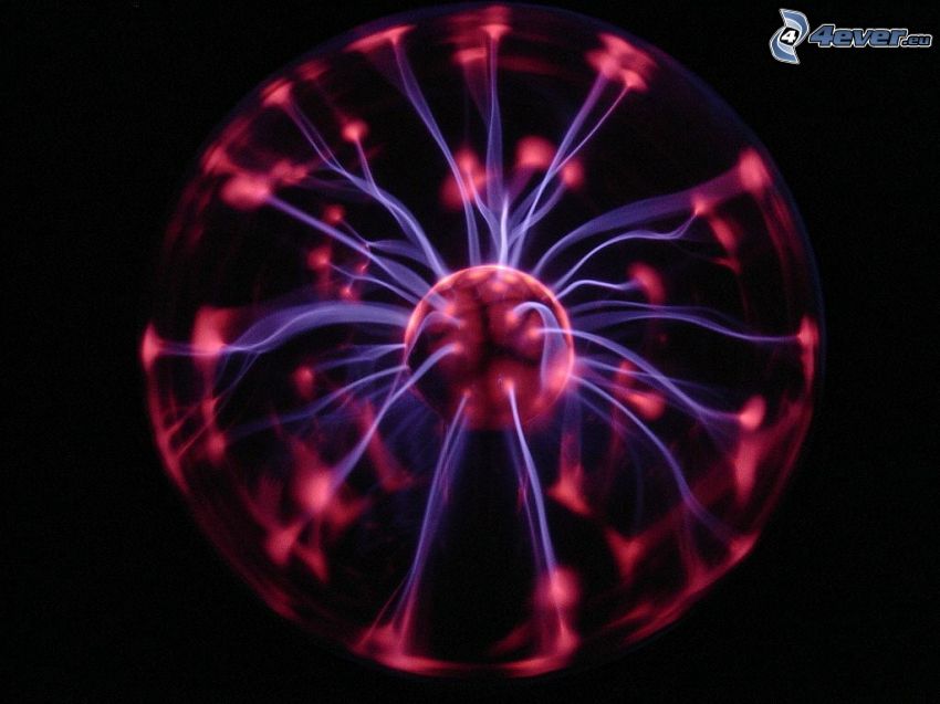 Plasma-Ball, Elektrizität, Strahlen