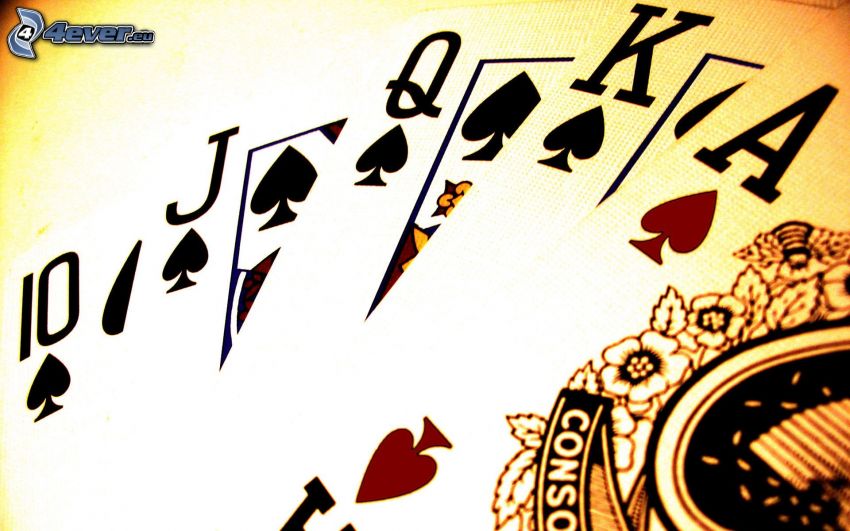 Royal Flush, poker, Karten