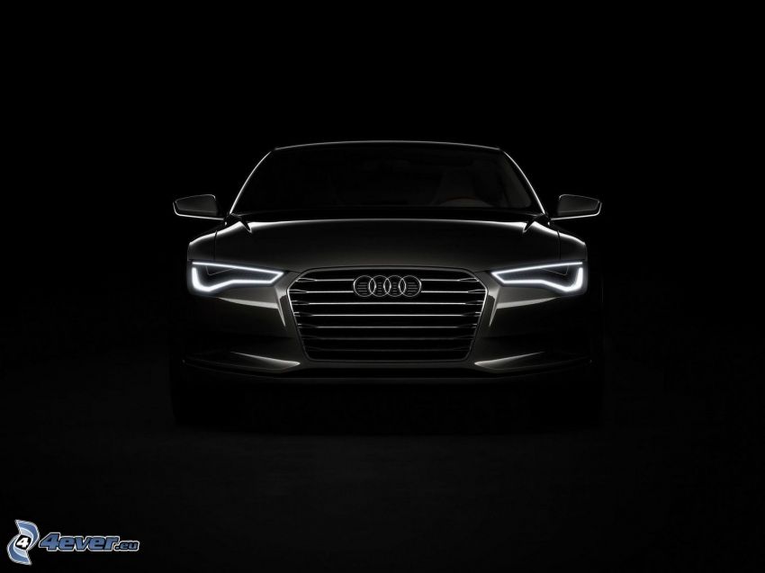 Audi A7, schwarzem Hintergrund
