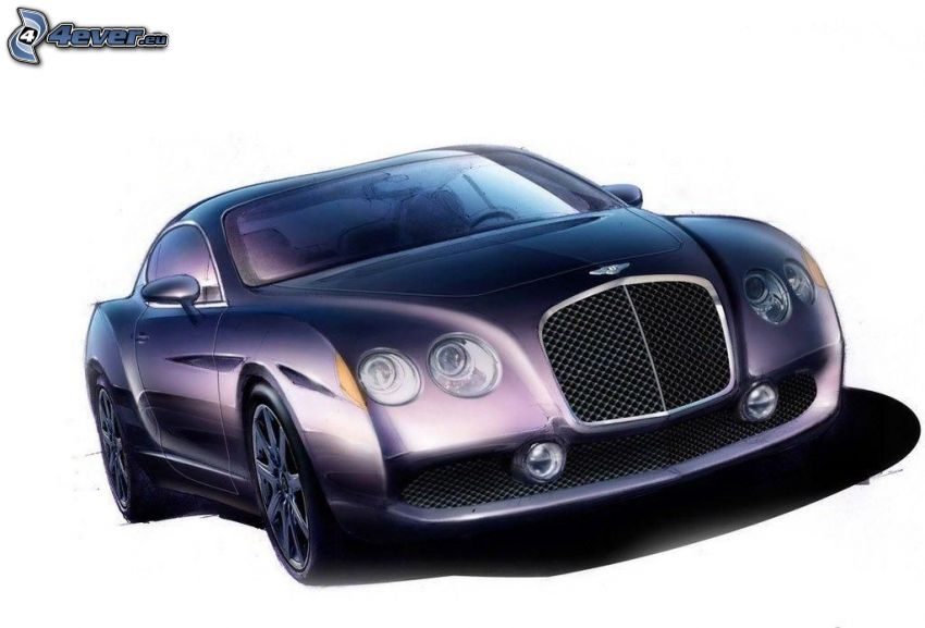 Bentley, gezeichnetes Auto