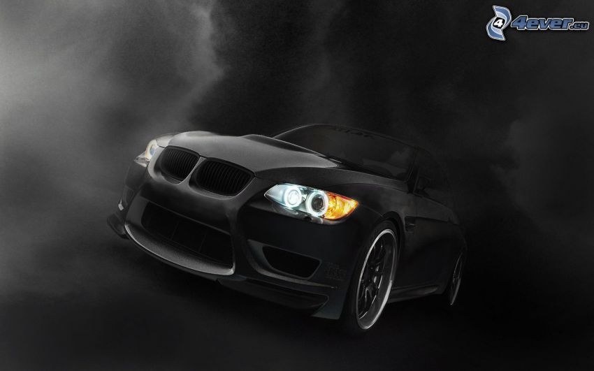 BMW 3, schwarzem Hintergrund
