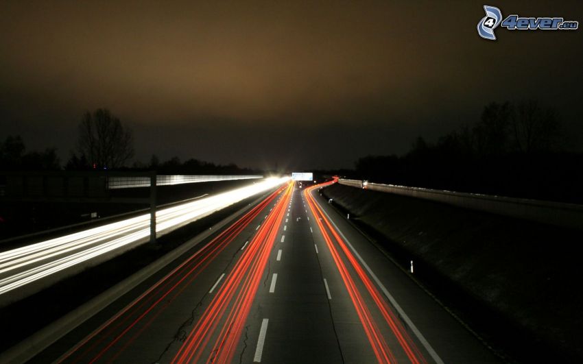 nacht-Autobahn, Lichter