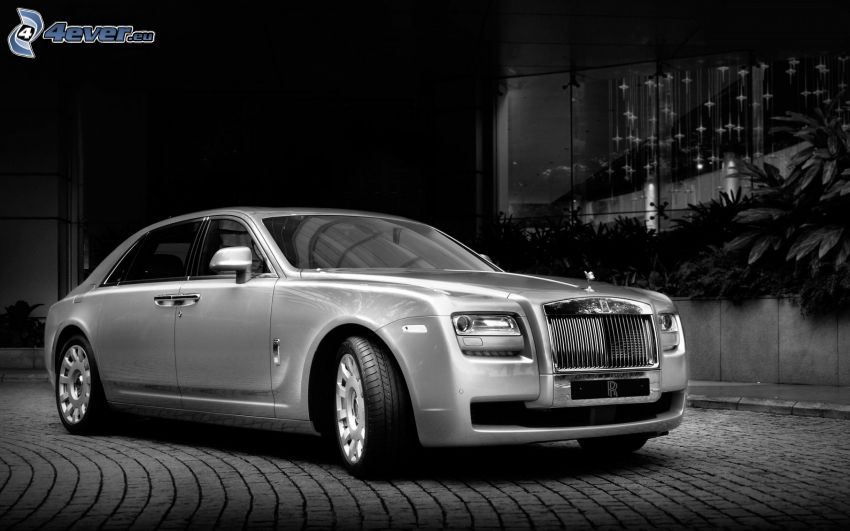 Rolls Royce Ghost, schwarzweiß