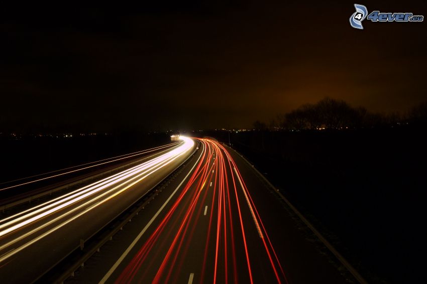 nacht-Autobahn, Lichter