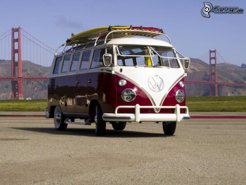 Volkswagen Type 2, Oldtimer, Golden Gate