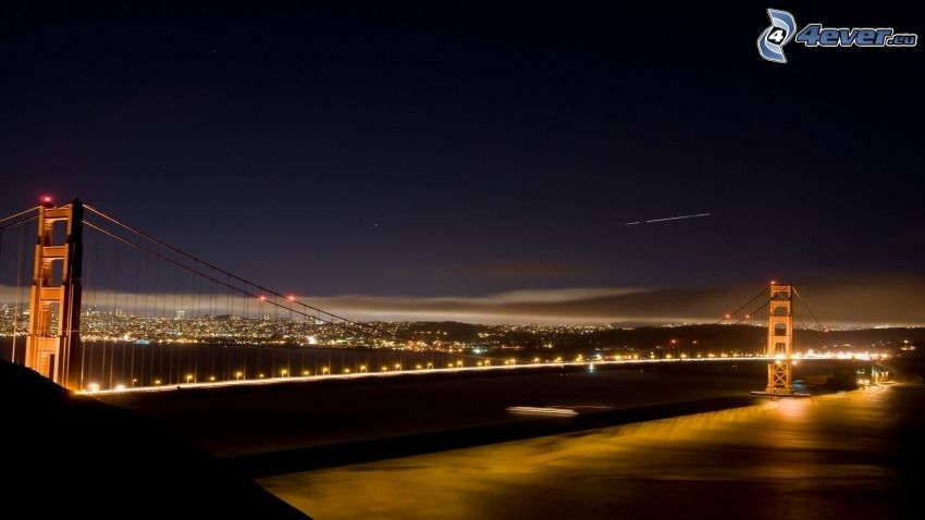 Golden Gate, beleuchtete Brücke