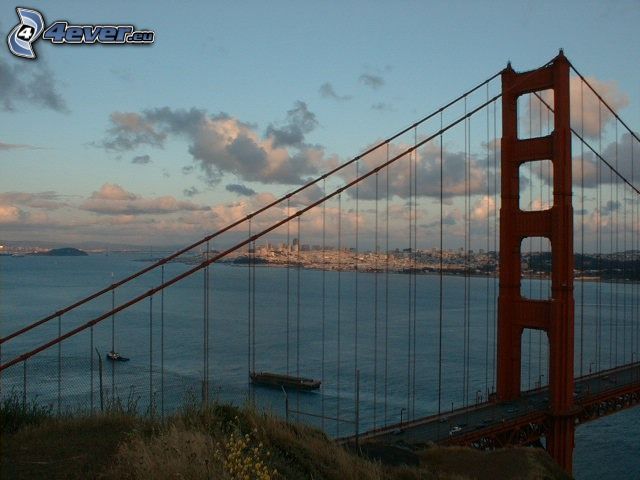 Golden Gate, San Francisco, Brücke, Meer