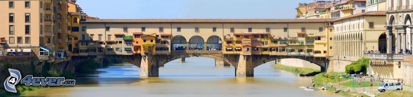 Ponte Vecchio, Florenz, Arno, Fluss, Brücke