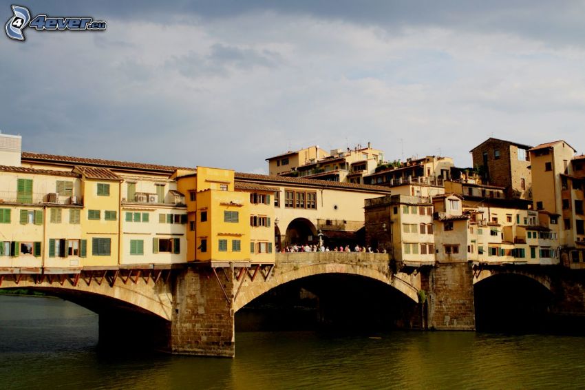 Ponte Vecchio, Florenz, Arno, Fluss, Brücke