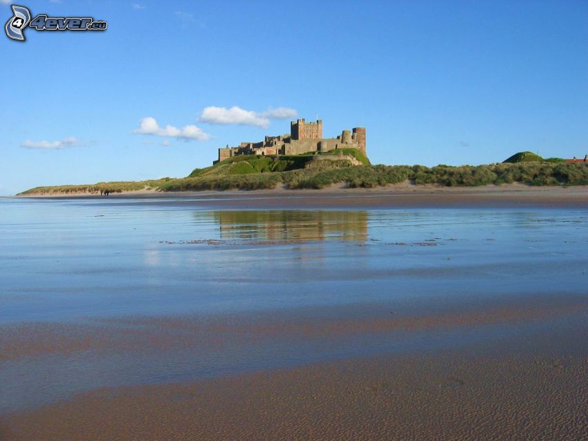 Bamburgh castle, Sandstrand