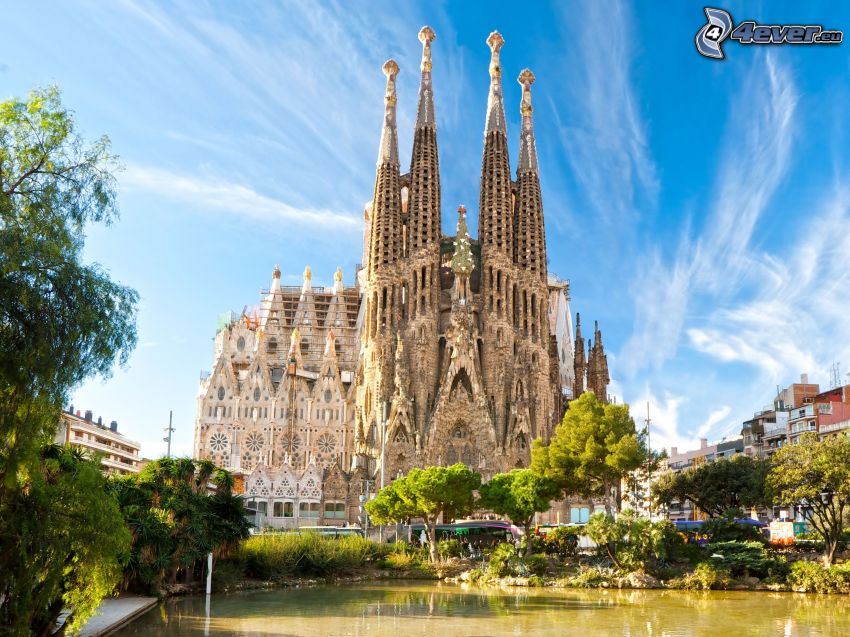 Sagrada Familia, Barcelona, Spanien, HDR