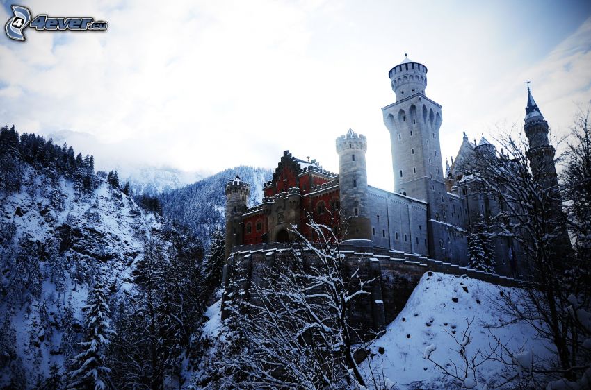 Schloss, Schnee