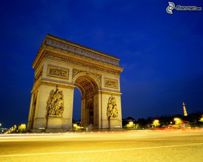 Triumphbogen, Paris, Nacht