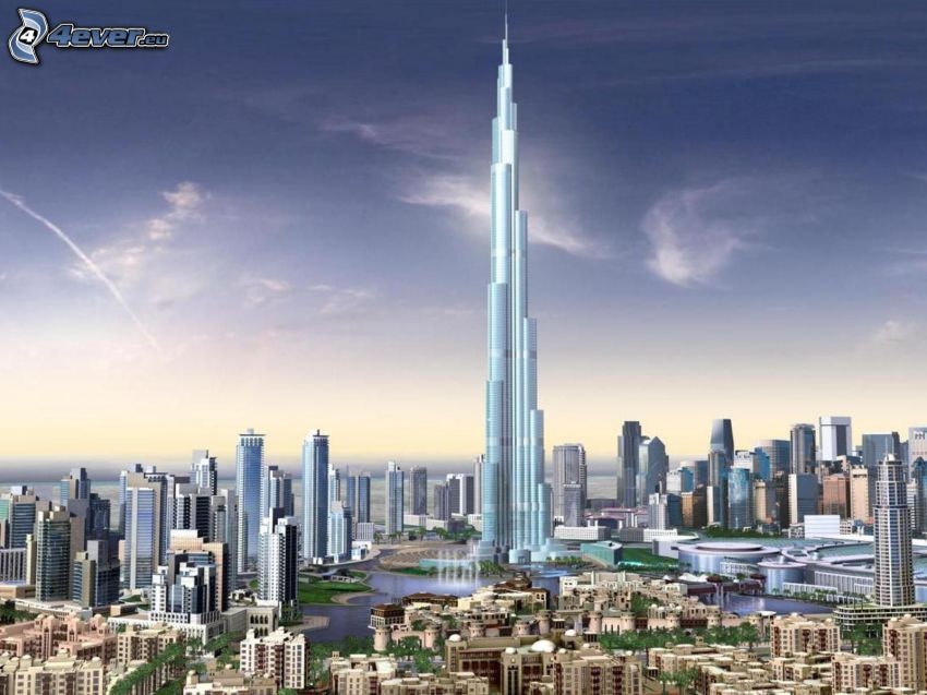 Burj Khalifa, Dubai, Wolkenkratzer, das höchste Gebäude der Welt