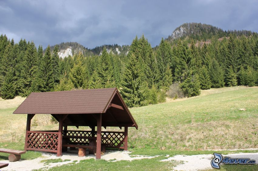 Pavillon, Veľká stožka, Nadelwald, Berge