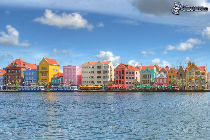 farbige Häuser, Curaçao