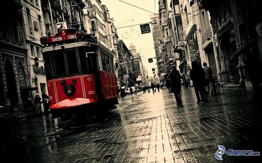 Istanbul, Straßenbahn, Straße