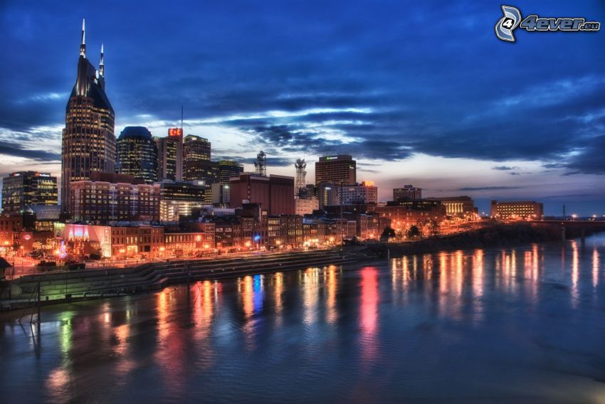 Nashville, abendliche Stadt