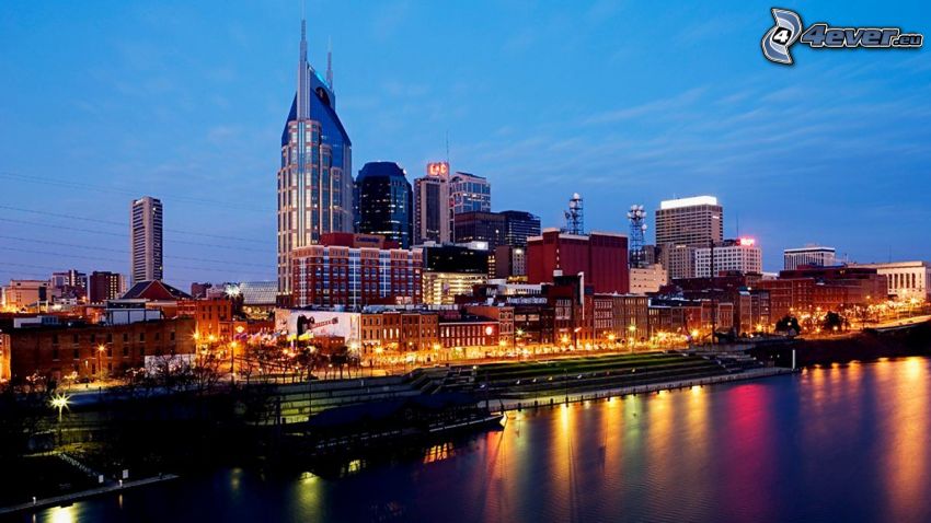 Nashville, abendliche Stadt