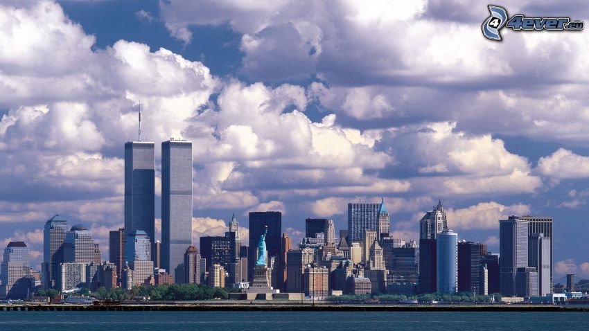 New York, Freiheitsstatue, Wolkenkratzer