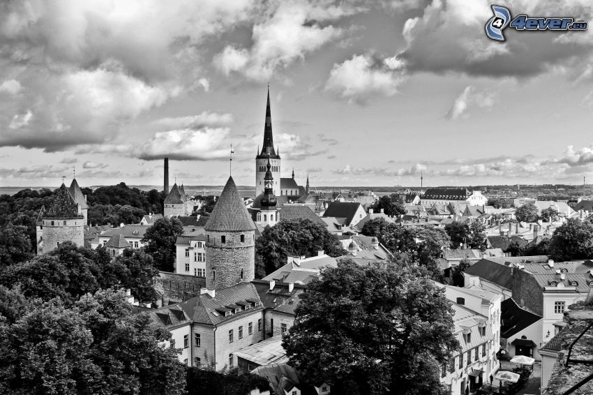 Tallinn, schwarzweiß