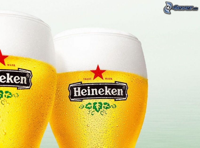 Heineken, Gläser des Bieres