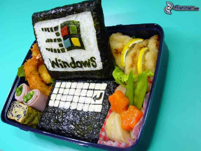 notebook, Nahrung, sushi