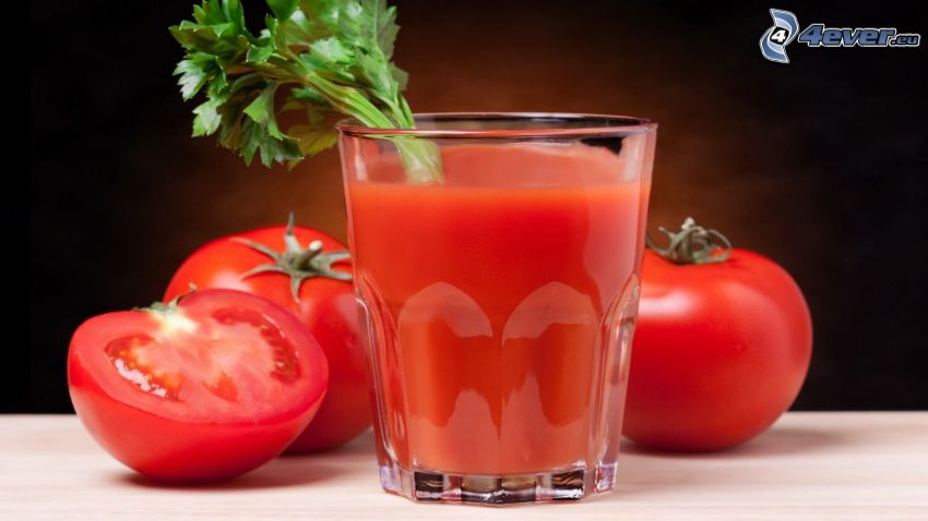 Tomaten, frischer Fruchtsaft