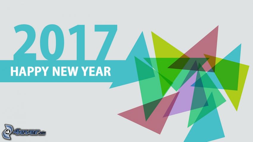2017, glückliches Neues Jahr, happy new year, Dreiecke
