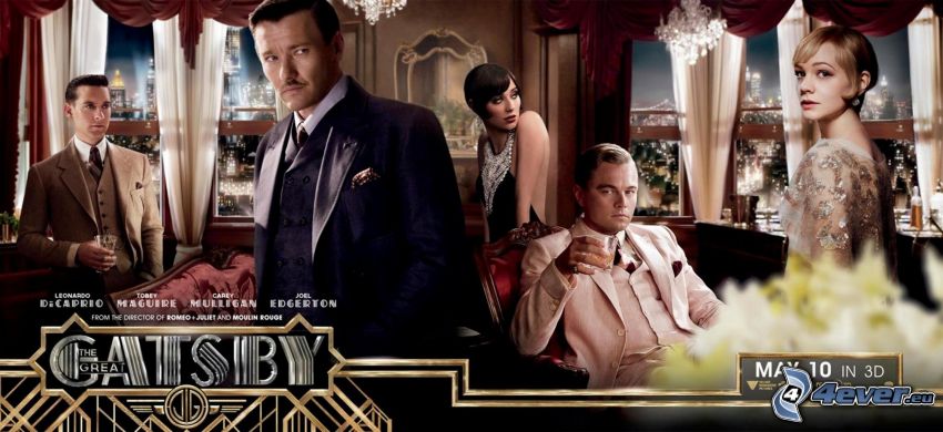 Groß Gatsby, Nick Carraway, Daisy Buchanan, Jay Gatsby, Jordan Baker