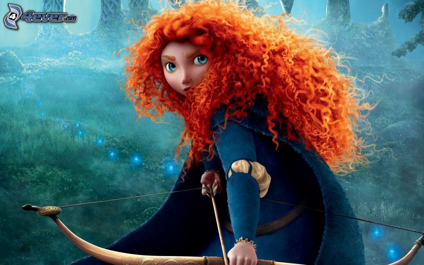 Merida - Legende der Highlands, rotblondes Mädchen, Bogen