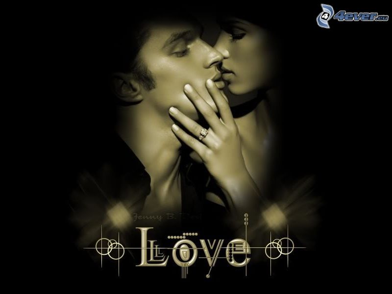 zärtlicher Kuss, Paar, Liebe, love