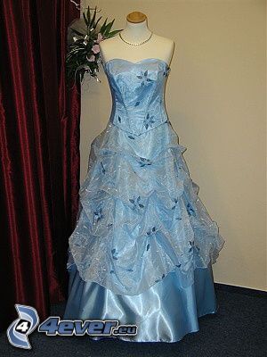 blaues Kleid