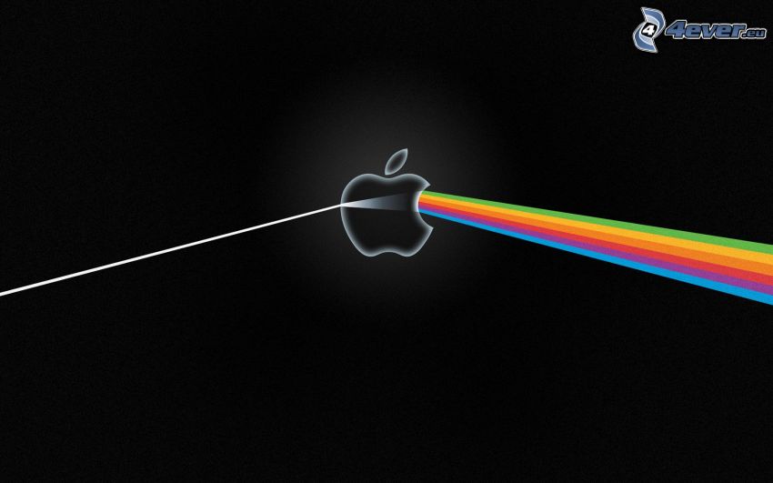 Apple, farbige Linien