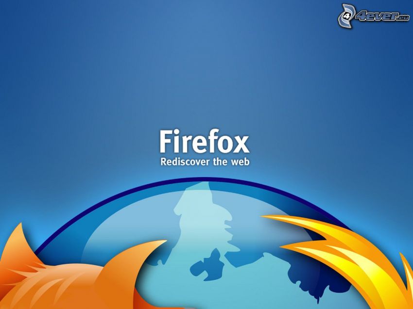Firefox, blauer Hintergrund
