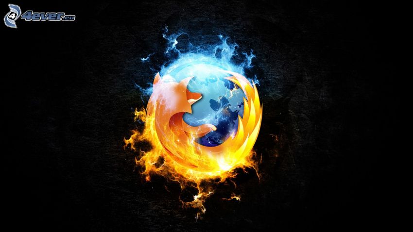 Firefox, schwarzem Hintergrund