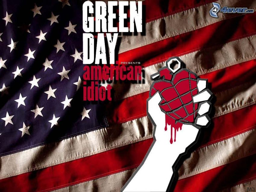 Green Day - American Idiot, amerikanische Flagge