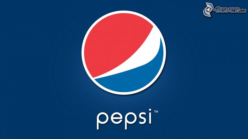 Pepsi, blauer Hintergrund