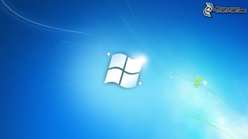 Windows, blauer Hintergrund