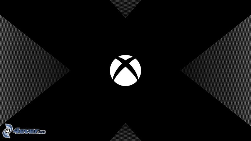 Xbox, schwarzem Hintergrund