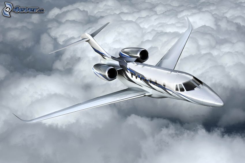 Citation X - Cessna, über den Wolken