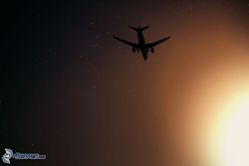 Silhouette des Flugzeuges