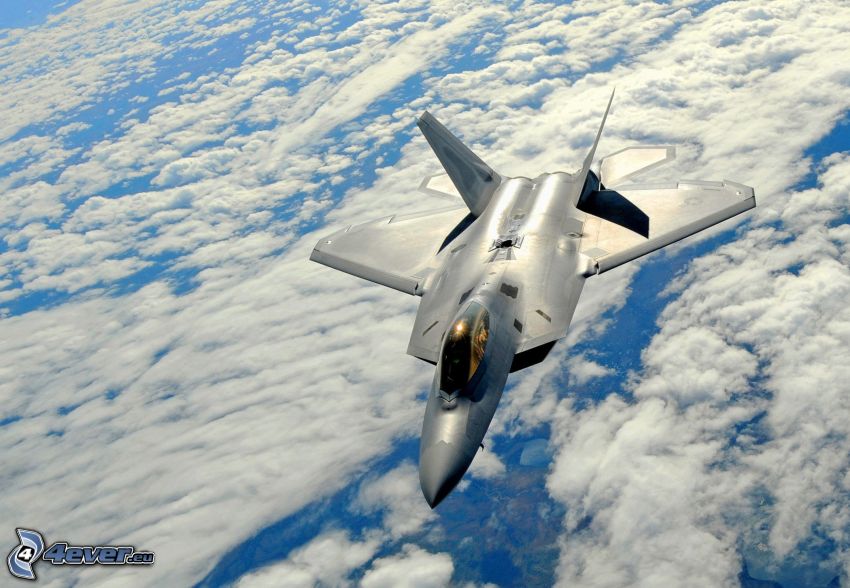 F-22 Raptor, über den Wolken