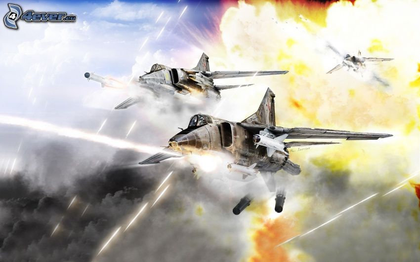Jagdflugzeuge, Explosion