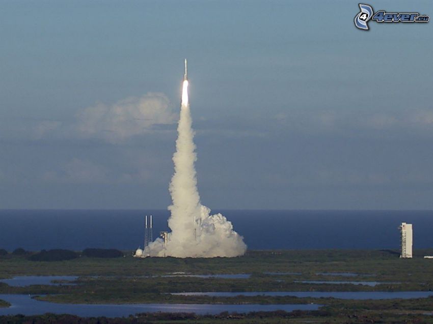 Atlas V, Start der Rakete, offenes Meer