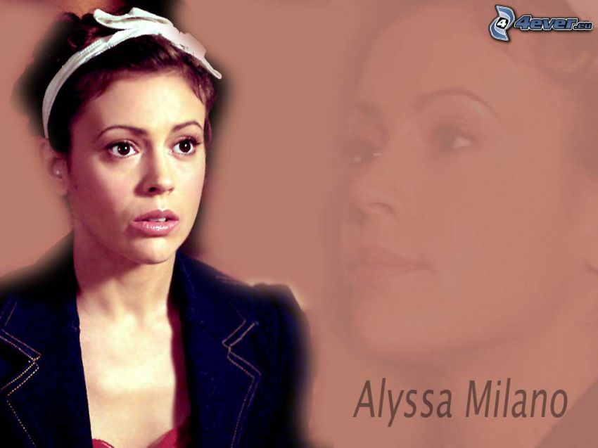 Alyssa Milano, Schauspielerin, Phoebe, eine Hexe, Charmed, Stirnband, braun haarig Frau